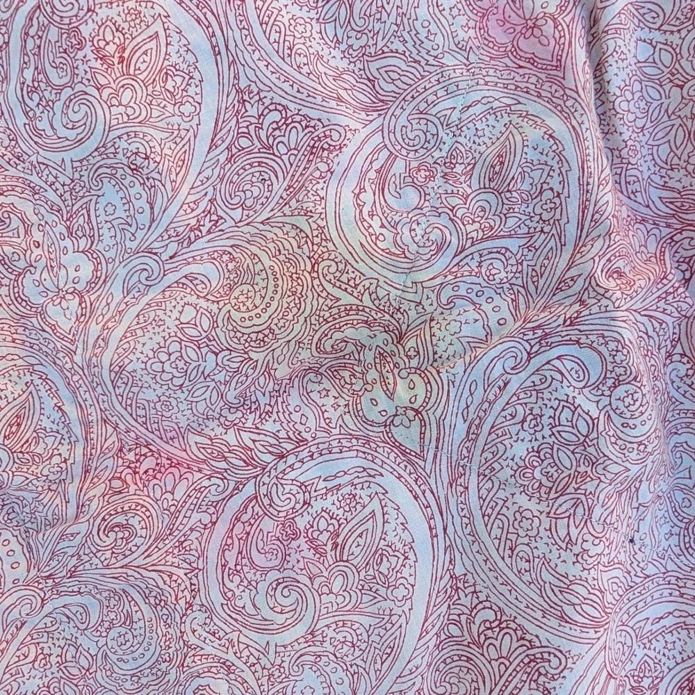 Vtg‎ Floral Plaid Patchwork Twin Coverlet Table Cloth Cover 56x96